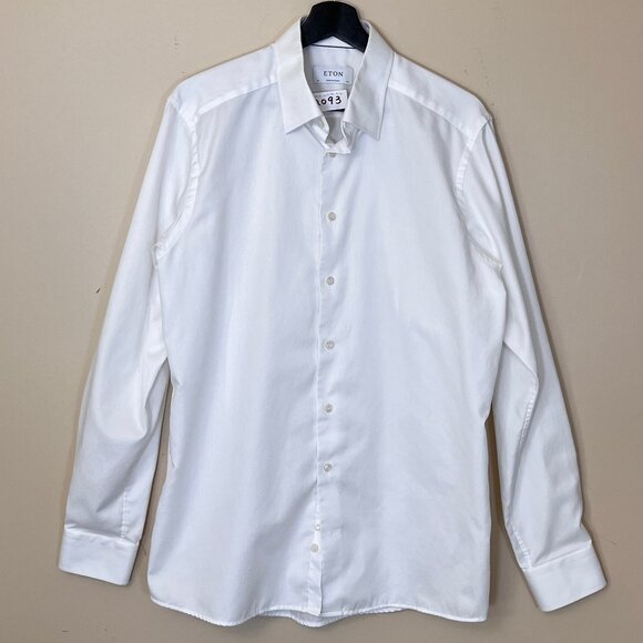 Eton Other - Eton Contemporary Button Up Dress Shirt - Men's Size 42/16.5 - White